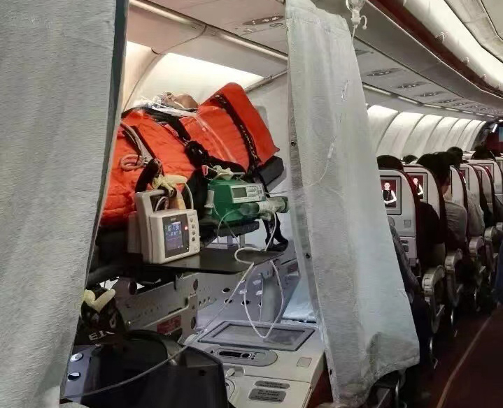 明光市跨国医疗包机、航空担架